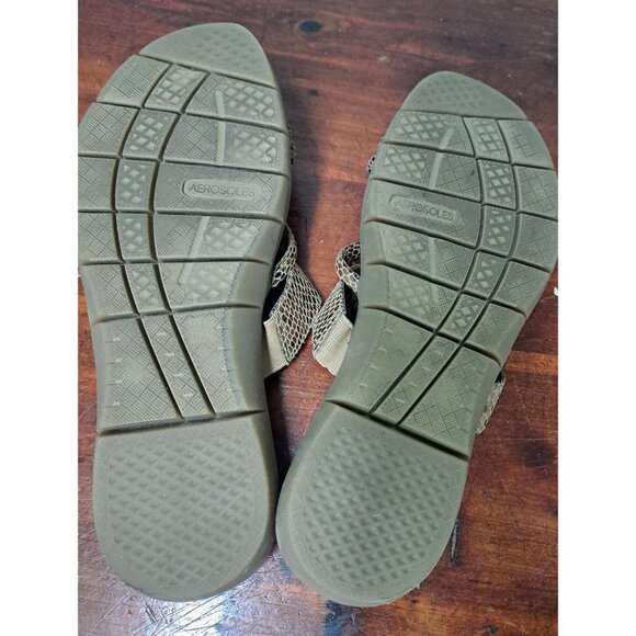 Aerosoles Slip On Sandals Reptile Print Comfort Slides Brown 8.5 M Women's - Picture 5 of 7